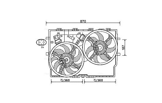 Fan, radiator FT7588 Ava Quality Cooling