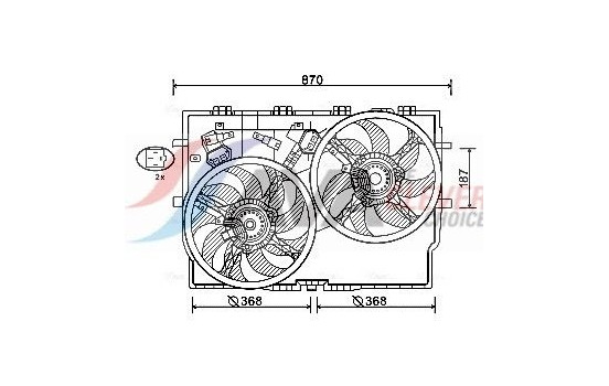 Fan, radiator FT7588 Ava Quality Cooling