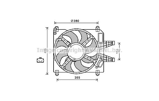 Fan, radiator FT7589 Ava Quality Cooling