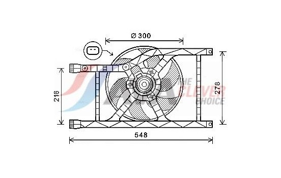 Fan, radiator FT7593 Ava Quality Cooling