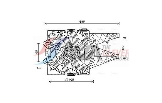 Fan, radiator FT7595 Ava Quality Cooling