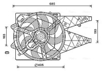 Fan, radiator FT7597 Ava Quality Cooling