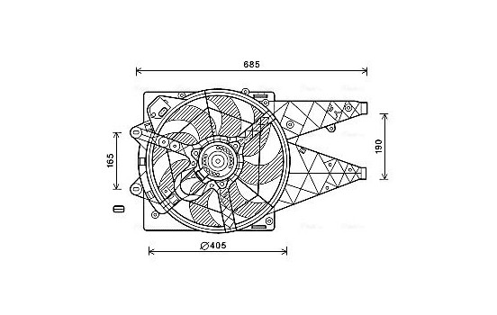 Fan, radiator FT7597 Ava Quality Cooling