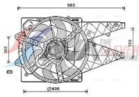 Fan, radiator FT7597 Ava Quality Cooling