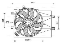Fan, radiator FT7598 Ava Quality Cooling