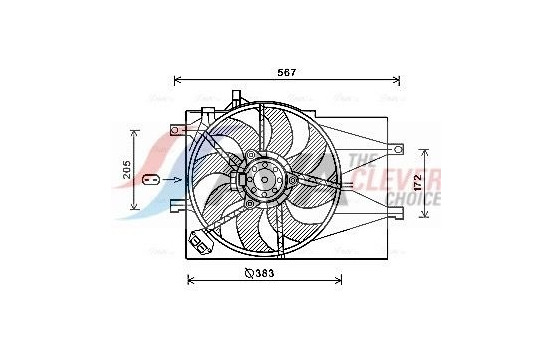 Fan, radiator FT7598 Ava Quality Cooling