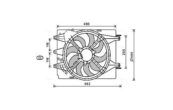 Fan, radiator FT7599 Ava Quality Cooling