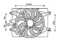 Fan, radiator FT7601 Ava Quality Cooling