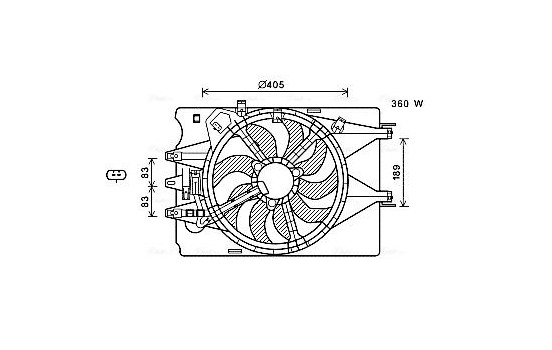 Fan, radiator FT7602 Ava Quality Cooling