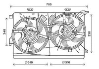 Fan, radiator FT7607 Ava Quality Cooling