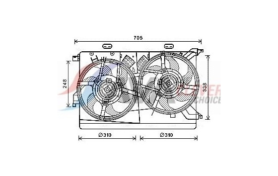 Fan, radiator FT7608 Ava Quality Cooling