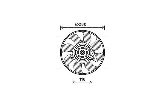 Fan, radiator FT7609 Ava Quality Cooling