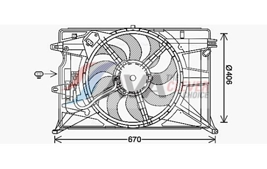 Fan, radiator FT7611 Ava Quality Cooling