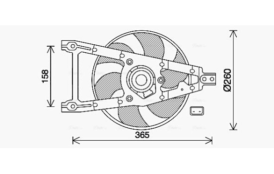 Fan, radiator FT7612 Ava Quality Cooling