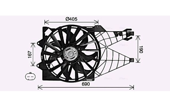 Fan, radiator FT7614 Ava Quality Cooling