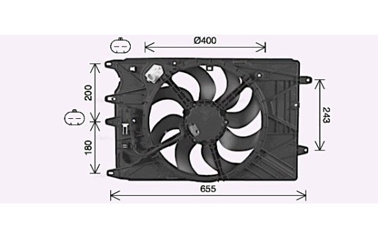 Fan, radiator FT7615 Ava Quality Cooling