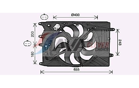Fan, radiator FT7615 Ava Quality Cooling