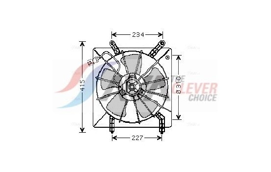 Fan, radiator HD7510 Ava Quality Cooling