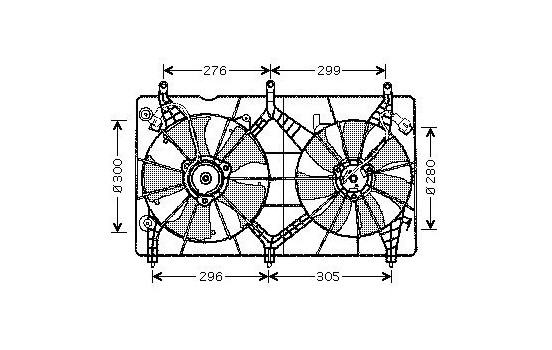 Fan, radiator HD7517 Ava Quality Cooling