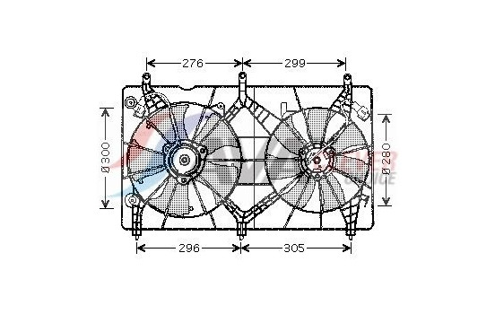 Fan, radiator HD7517 Ava Quality Cooling