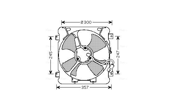 Fan, radiator HD7527 Ava Quality Cooling