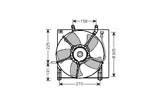 Fan, radiator HD7534 Ava Quality Cooling