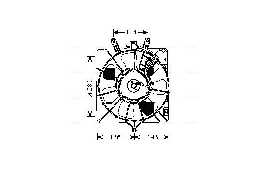 Fan, radiator HD7535 Ava Quality Cooling