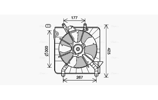 Fan, radiator HD7538 Ava Quality Cooling