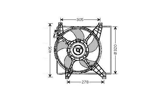 Fan, radiator HY7504 Ava Quality Cooling