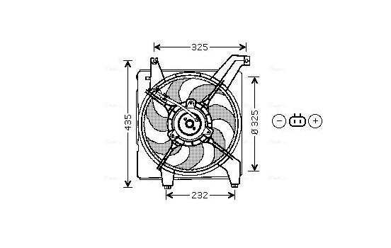 Fan, radiator HY7507 Ava Quality Cooling