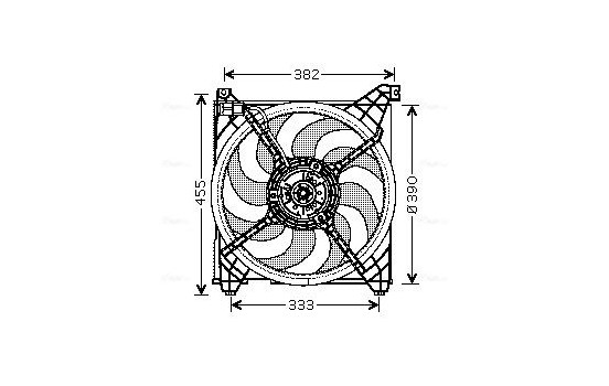 Fan, radiator HY7509 Ava Quality Cooling