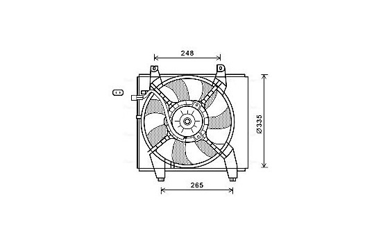 Fan, radiator HY7512 Ava Quality Cooling