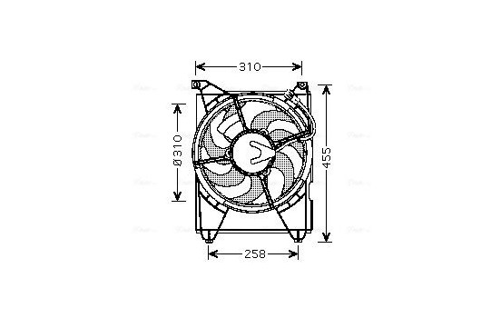 Fan, radiator HY7516 Ava Quality Cooling