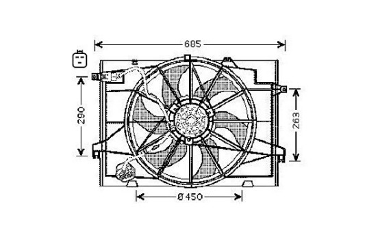 Fan, radiator HY7519 Ava Quality Cooling