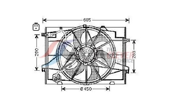 Fan, radiator HY7519 Ava Quality Cooling