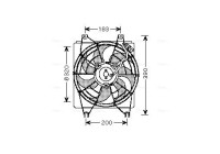 Fan, radiator HY7522 Ava Quality Cooling