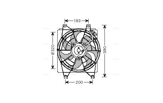 Fan, radiator HY7522 Ava Quality Cooling