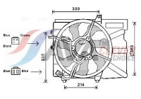 Fan, radiator HY7525 Ava Quality Cooling