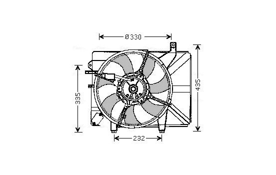 Fan, radiator HY7526 Ava Quality Cooling