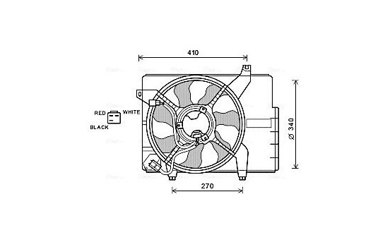 Fan, radiator HY7527 Ava Quality Cooling