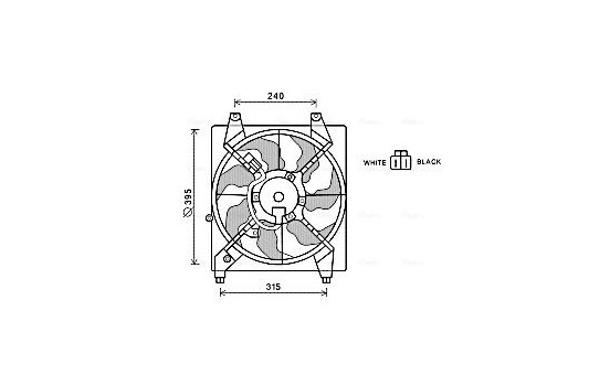 Fan, radiator HY7528 Ava Quality Cooling