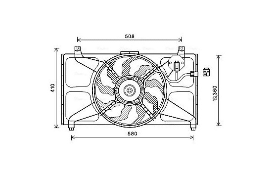 Fan, radiator HY7537 Ava Quality Cooling