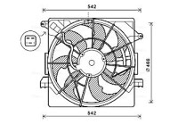 Fan, radiator HY7550 Ava Quality Cooling