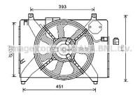 Fan, radiator HY7552 Ava Quality Cooling