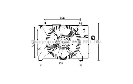 Fan, radiator HY7552 Ava Quality Cooling