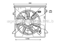 Fan, radiator HY7557 Ava Quality Cooling