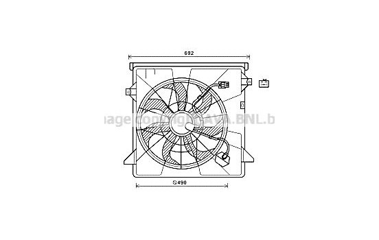 Fan, radiator HY7557 Ava Quality Cooling