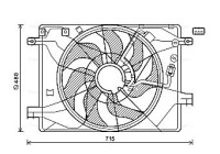 Fan, radiator HY7558 Ava Quality Cooling