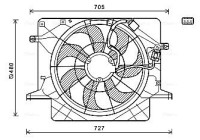 Fan, radiator HY7559 Ava Quality Cooling