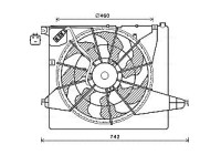 Fan, radiator HY7561 Ava Quality Cooling